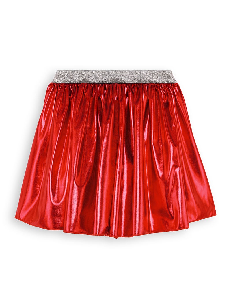 Denokids Metallic Red Foil Girl Skirt - Image 3